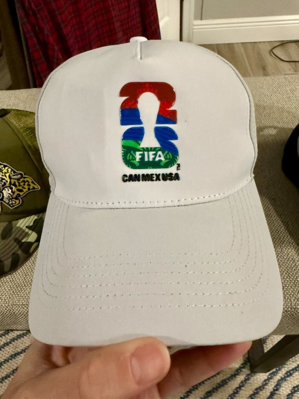 Official FIFA World Cup 2026 White Hydrolite Perforated Snapback Hat OSFM